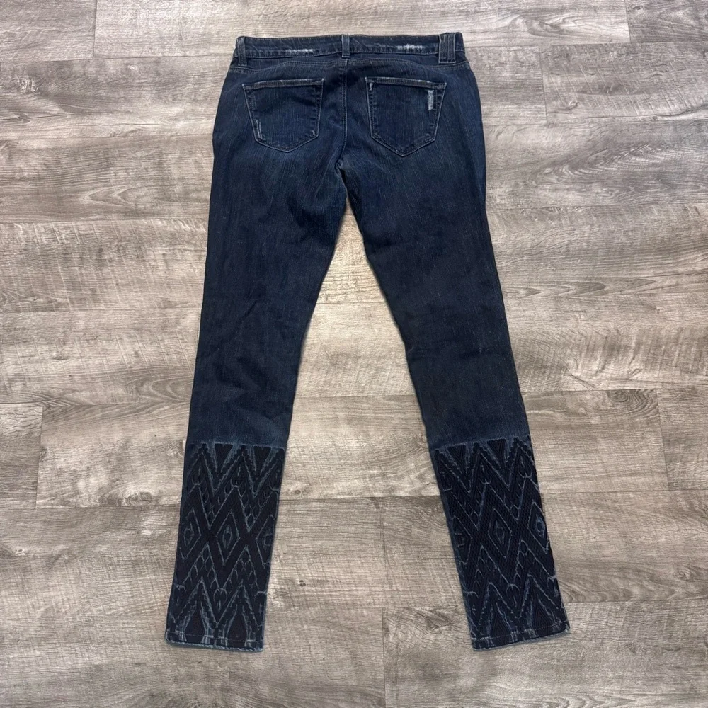 Free People Artisan de Luxe Dreamer Embroidered Skinny Jean Womens Sz. 25